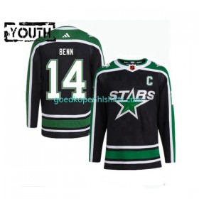 Dallas Stars Jamie Benn 14 Adidas 2022-2023 Reverse Retro Zwart Authentic Shirt - Kinderen